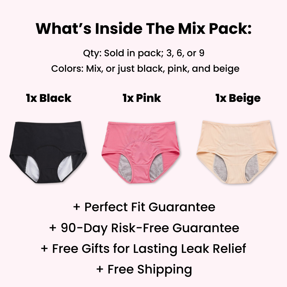 100% Leak-Proof Underwear 3-Pack